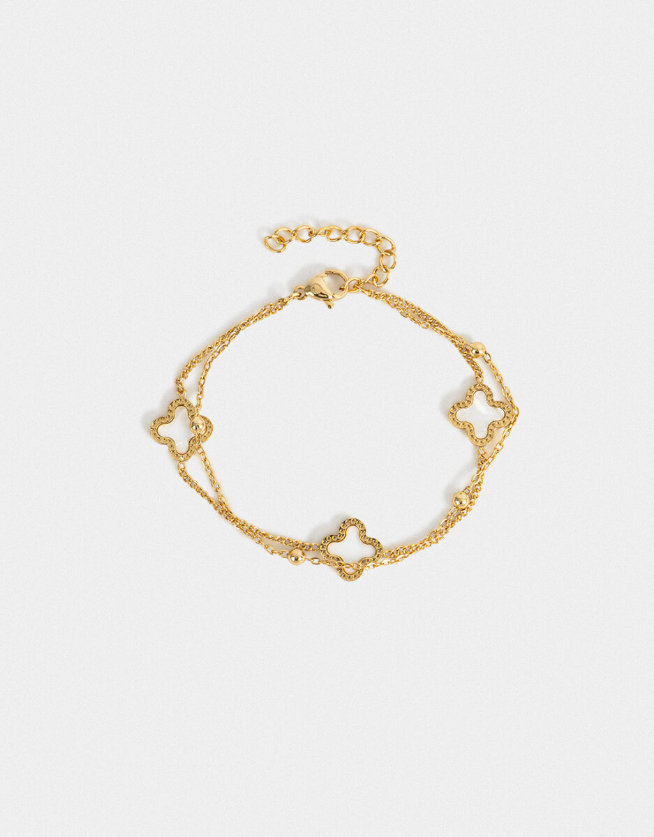Pulsera Multicadena Con Dije 
