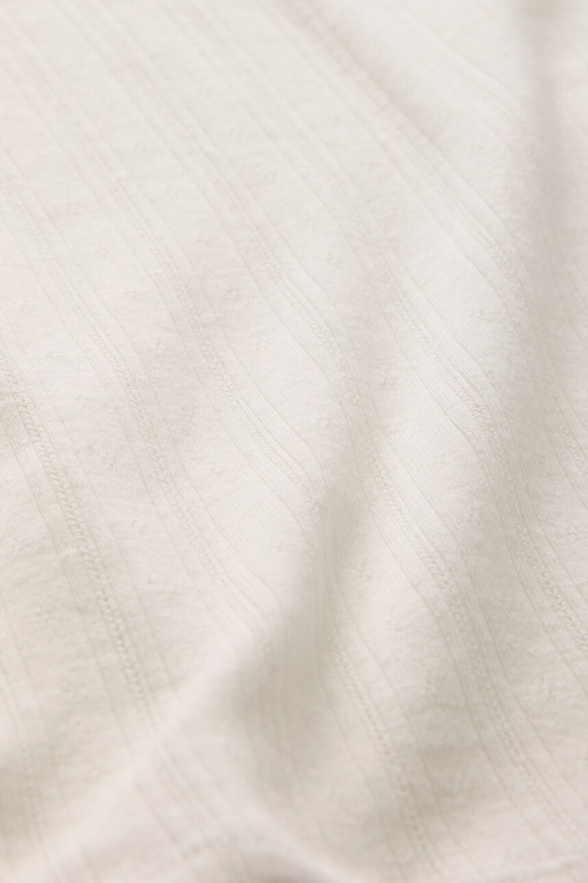 Remera Rib Toddler Niña New Off White