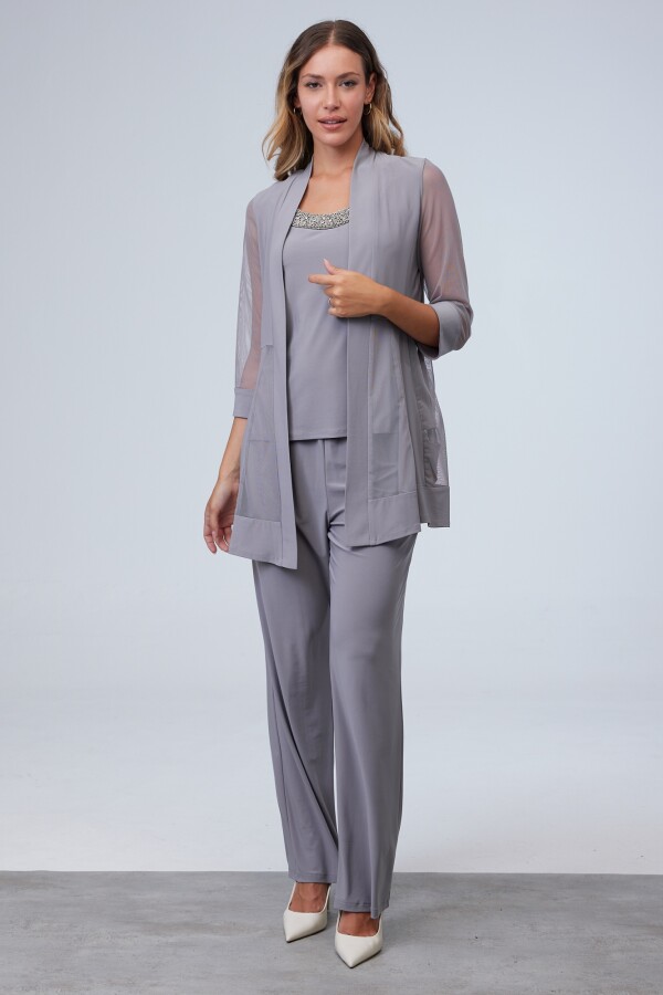 Set Chaqueta, Blusa & Pantalón TOSTADO