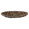 BANDEJA OVAL MARRON COMB 43X19X5CM Unica