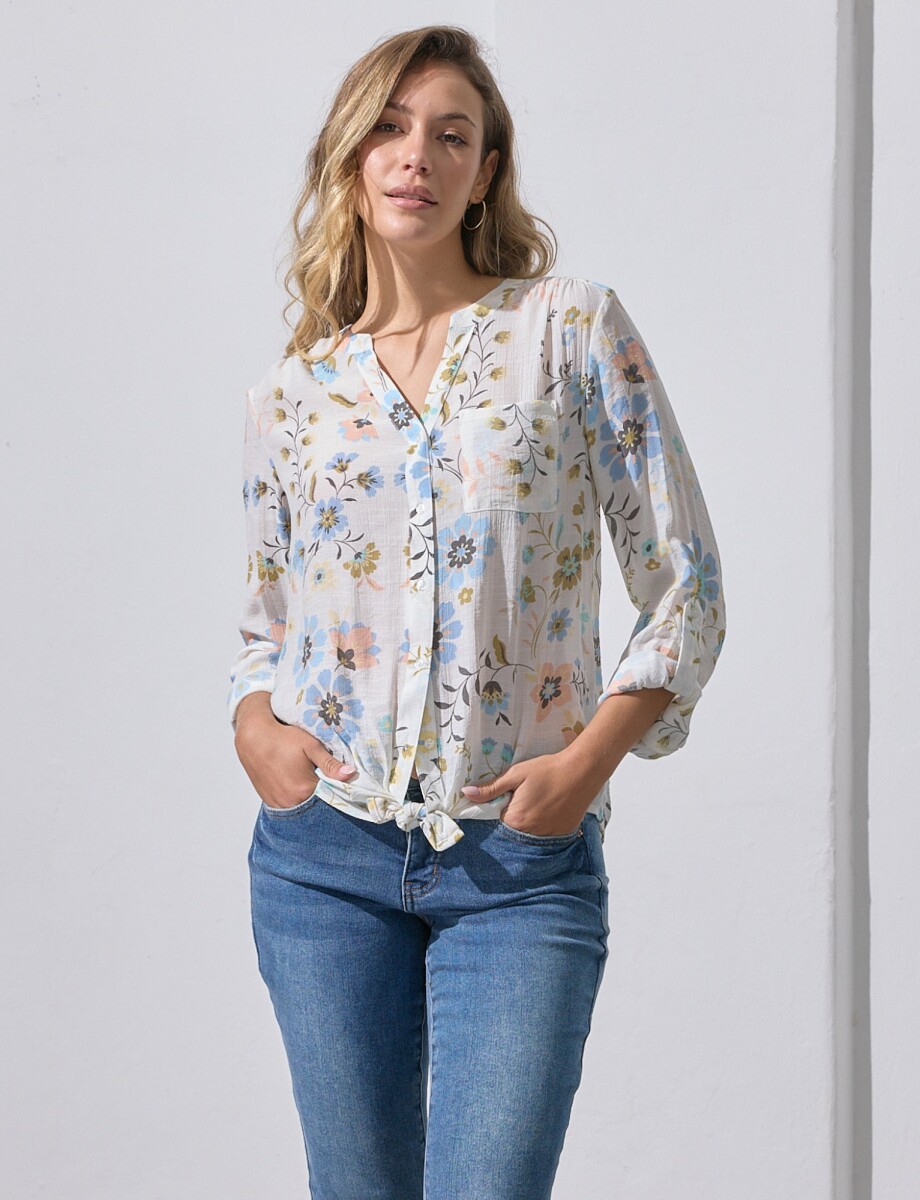 Blusa Spring - Crudo/multi 