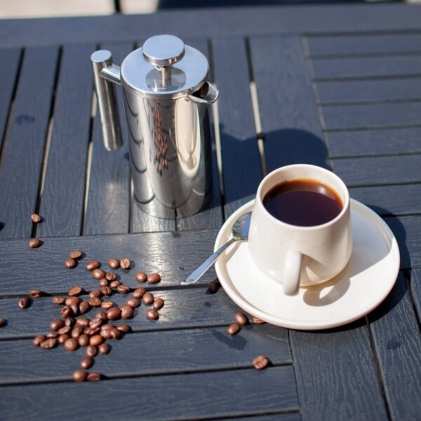 Cafetera Prensa Francesa Aluminio Embolo 1 Litro Doble Pared Cafetera Prensa Francesa Aluminio Embolo 1 Litro Doble Pared
