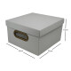 Caja Organizadora Lino P 25cm x25cm x15cm GRIS