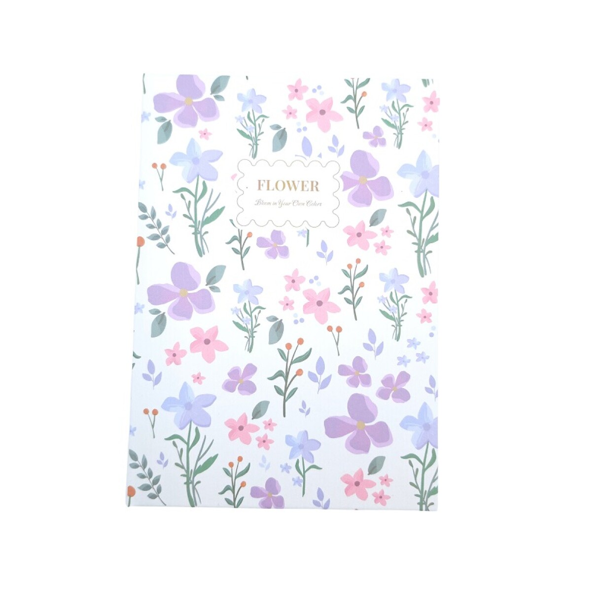 Cuaderno floreado - blanco 