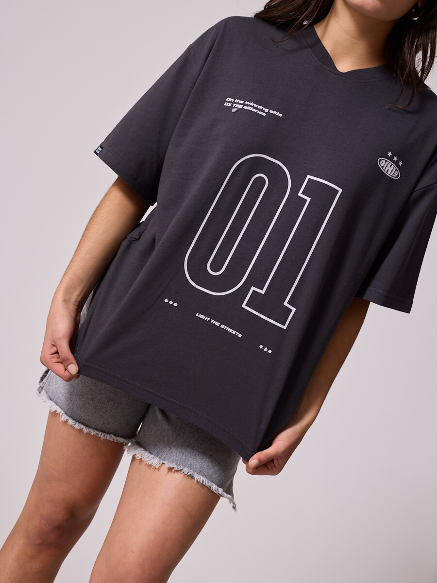 T-SHIRT LESSIE DIXIE Gris Oscuro