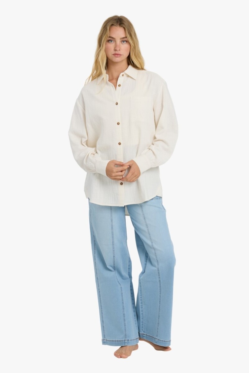 CAMISA WANDERER SOLID LS WVN TOP 6-beige
