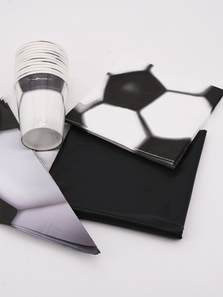 PARTY SET FUTBOL COMPLETO 38PCS NEGRO