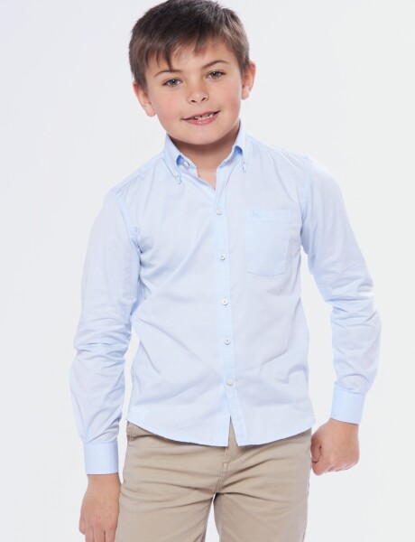 CAMISA LISA Celeste
