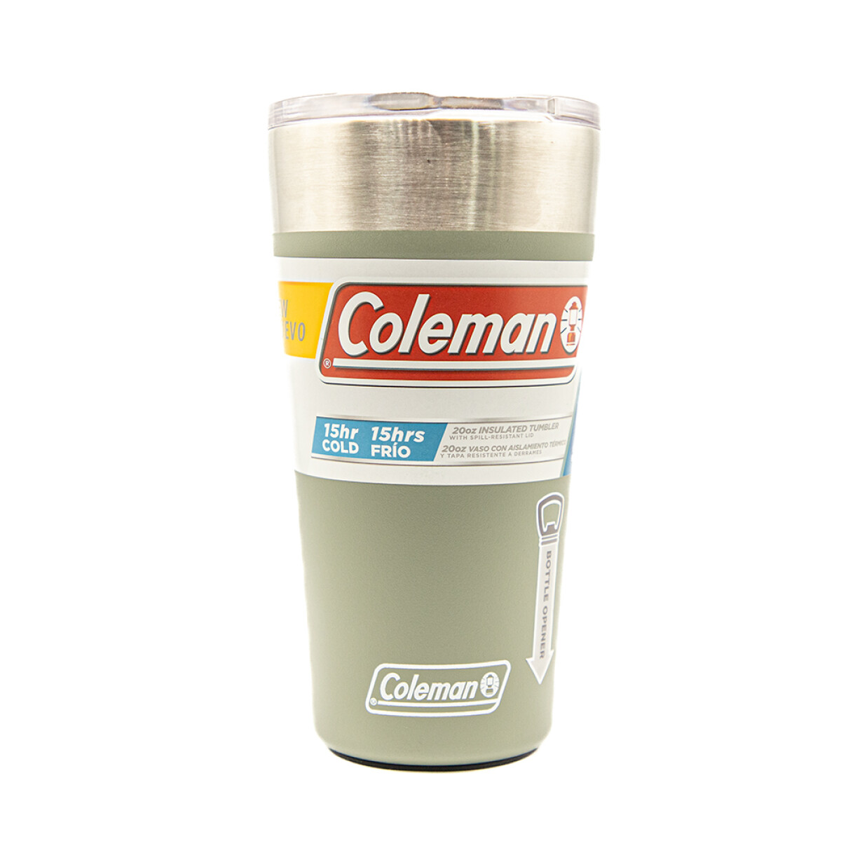 COLEMAN VASO CON TAPA Y ABRIDOR - VERDE OLIVA 