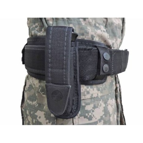 Porta cargador simple con puntera de goma - CIA Militar Negro