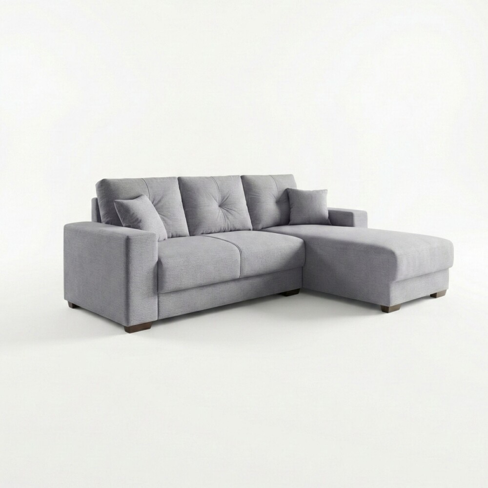 Sillón 3 cuerpos con Chaise Izquierdo - California Gris