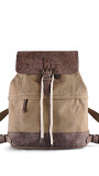 MOCHILA BOHO TABACO Y KAKI