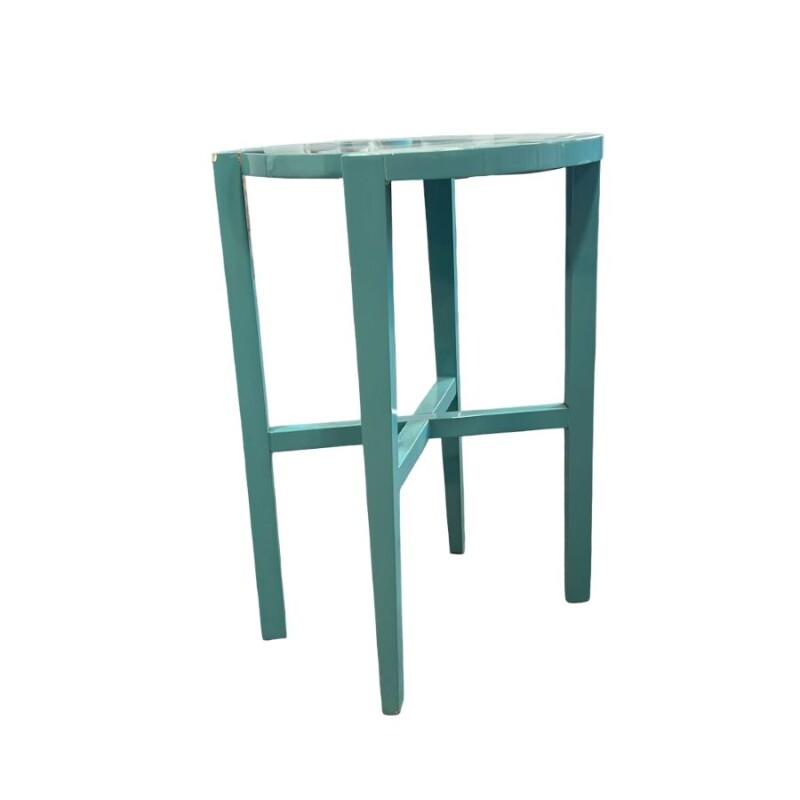 Mesa lateral redonda celeste - Producto con detalles Mesa lateral redonda celeste - Producto con detalles
