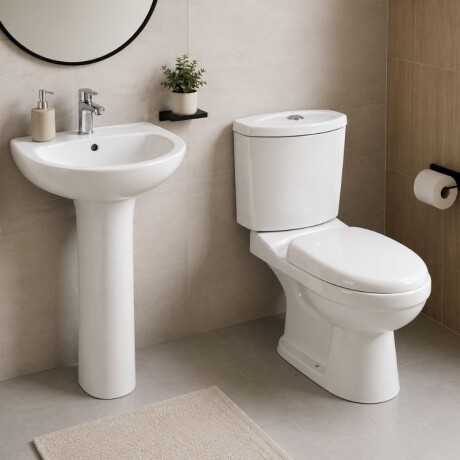 JUEGO DE BAÑO INODORO CON MOCHILA + TAPA + LAVATORIO JUEGO DE BAÑO INODORO CON MOCHILA + TAPA + LAVATORIO