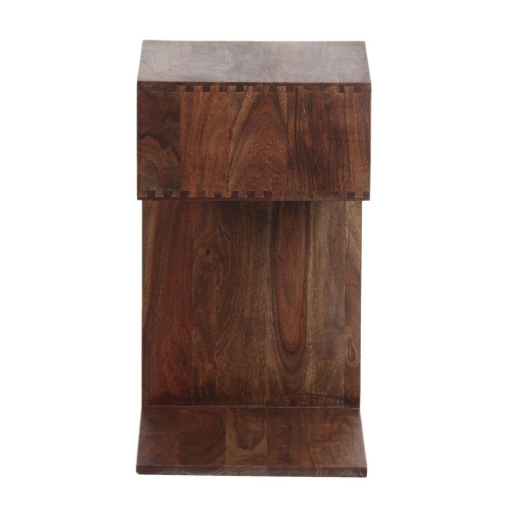 MESA AUXILIAR DE LIVING MADERA MARRON NUT ALMENDRA