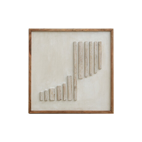 CUADRO DECORATIVO MADERA MACIZA 62 Cm x 62 Cm - LÍNEA RÚSTICA N°5