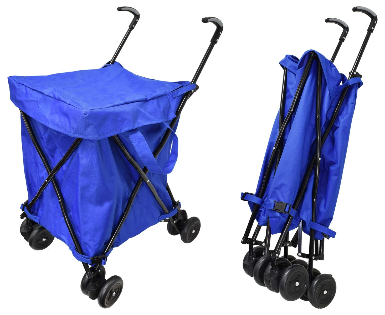 CARRO LONA PLEGABLE 8 RUEDAS 40X45X55CM 90CM ALTO 23436 