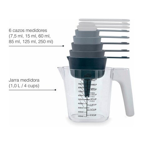 Set de medición jarra mas tazas Set de medición jarra mas tazas