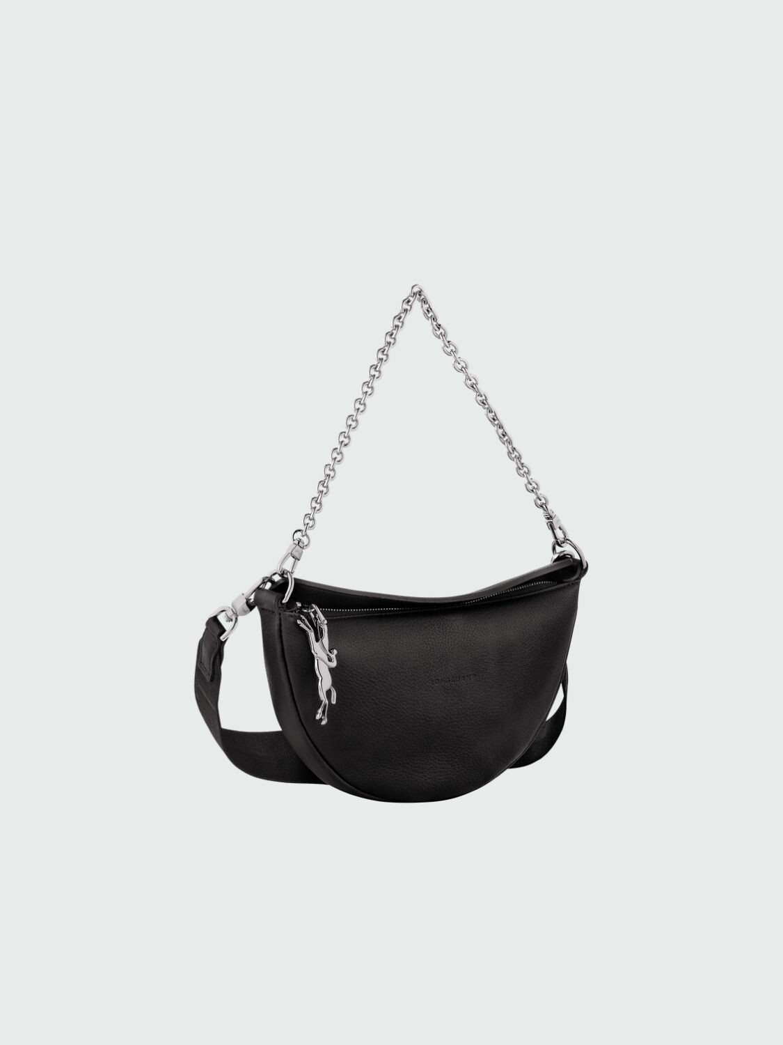 Longchamp -Cartera pequeña de cuero, Smile Negro