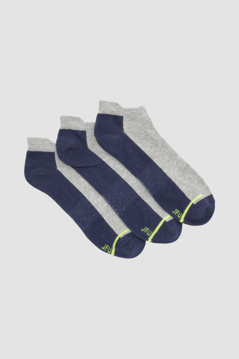 Pack x3 medias cortas con diseño deportivo Variante 40