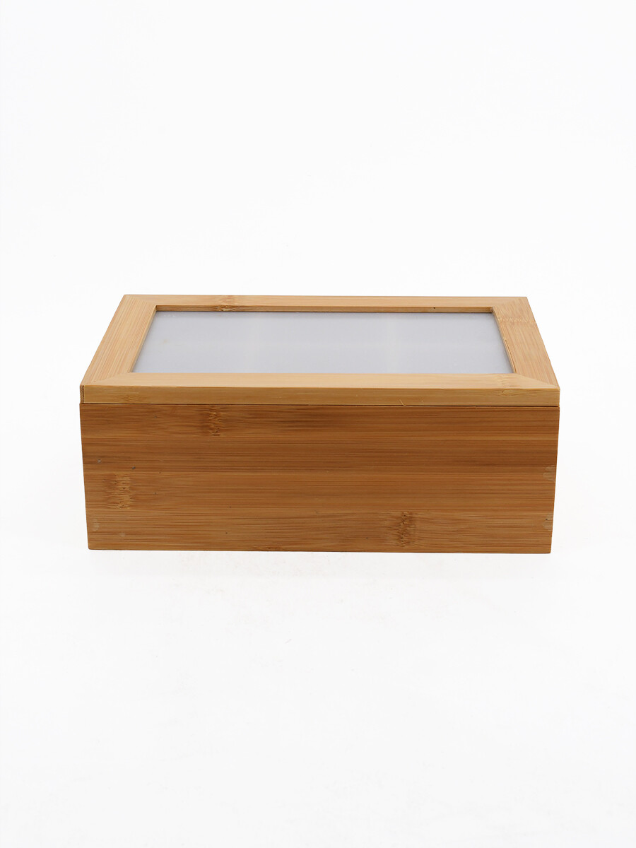 CAJA DE TÉ 6 ESPACIOS - MADERA 