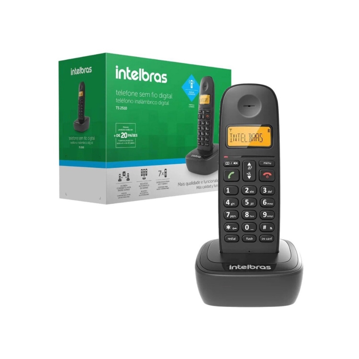 Telefono Inalámbrico Intelbras Ts2510 - TELEFONO INTELBRAS INAL TS 