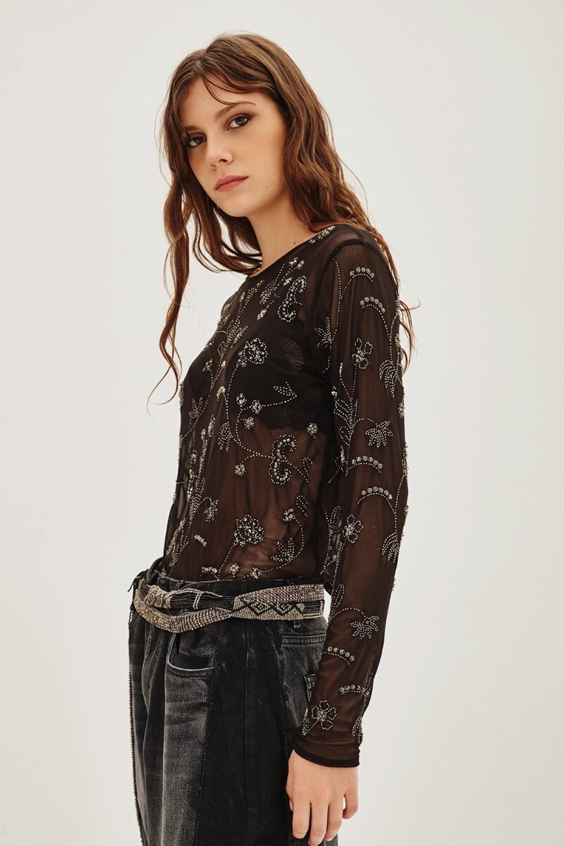 Camisa Mesh Millie Negro