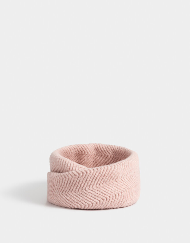 Cuellos Clasico Cuello Tejido - Rosa Viejo