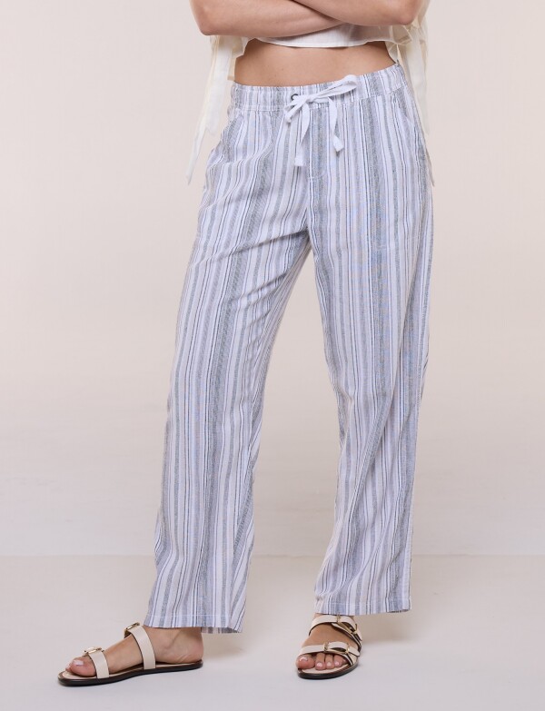 Pantalon Lino MULTI/GRIS
