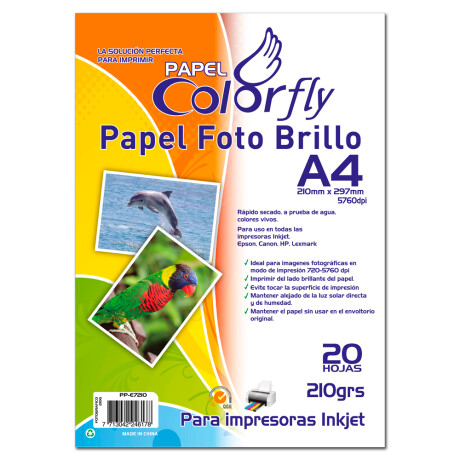 Papel Fotográfico Colorfly A4 210G 20 Hojas 001