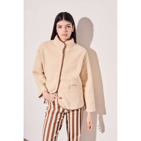 Campera Corderito Vegano Nácar