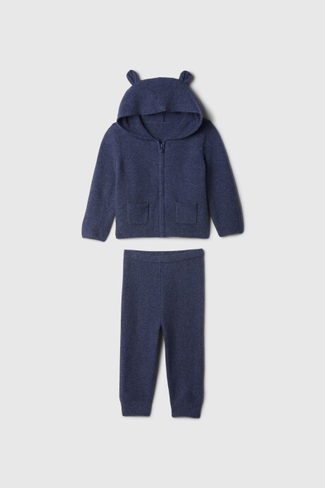 Set Cashsoft Canguro Y Pantalòn Bebé Navy Heather