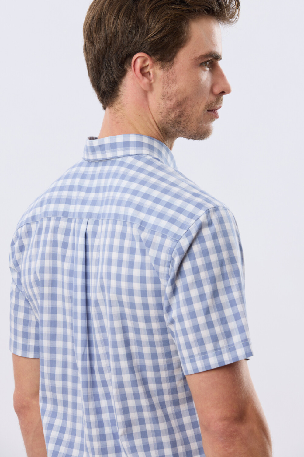 CAMISA CUADROS Azul Claro
