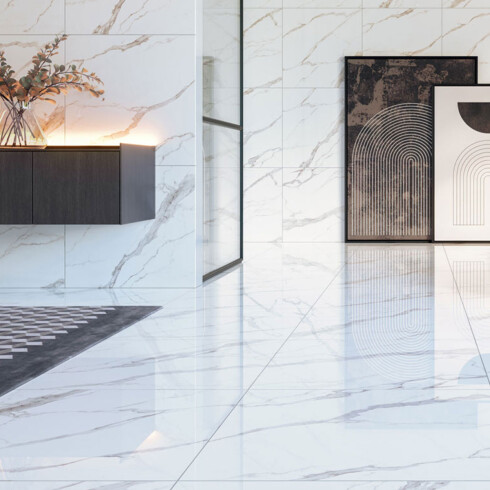 Ceramica CALACATA MARMOLADO BLANCO 77X77Cm PISO BLANCO