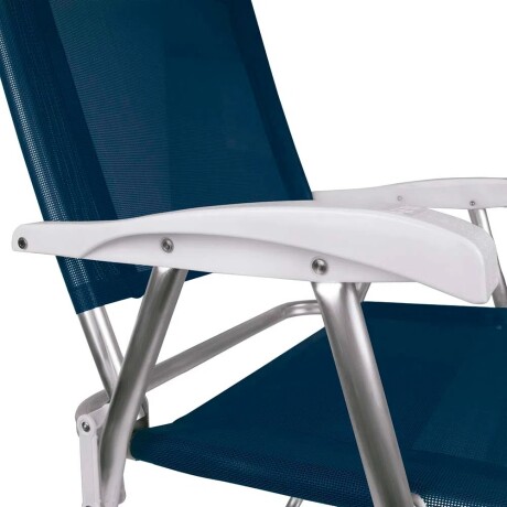 Reposera Alta Plegable en Aluminio Mor Master Plus Fashion Azul Marino