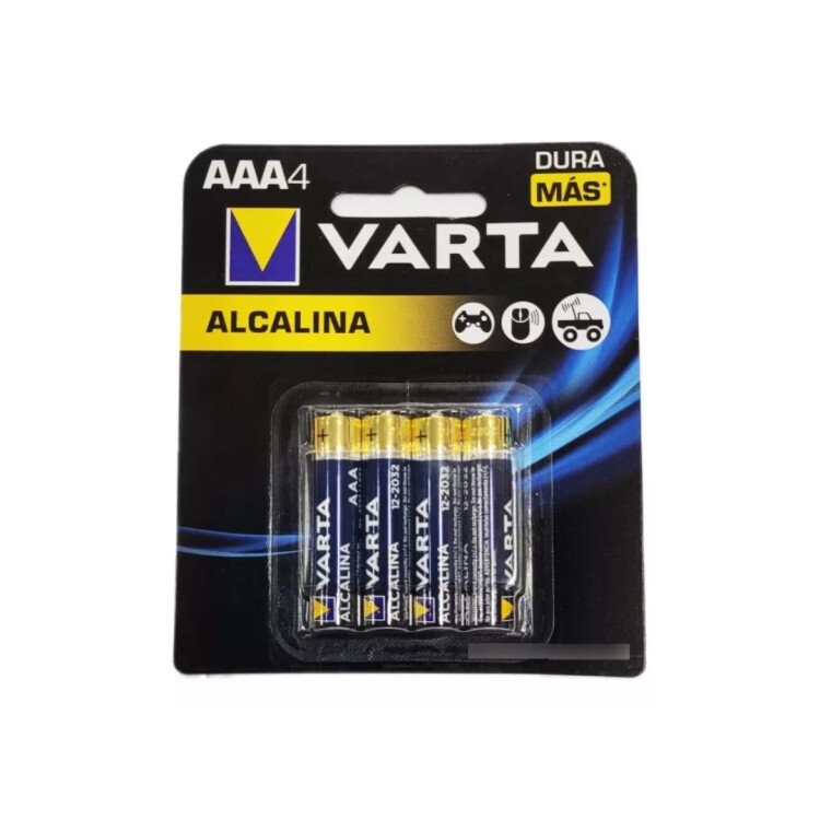 PILAS ALCALINA AAA VARTA 4 UNIDADES PILAS ALCALINA AAA VARTA 4 UNIDADES