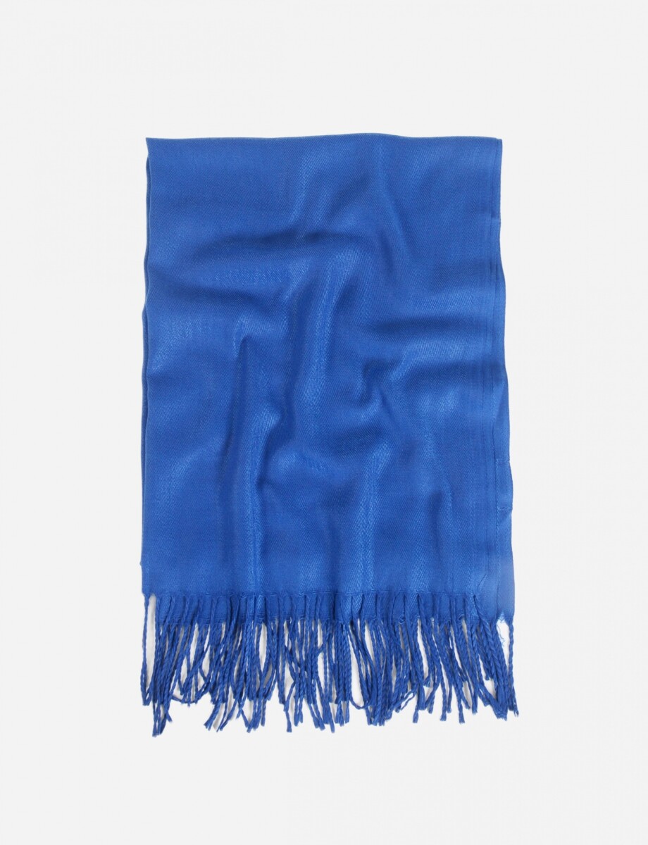 Pashmina flecos - azul 