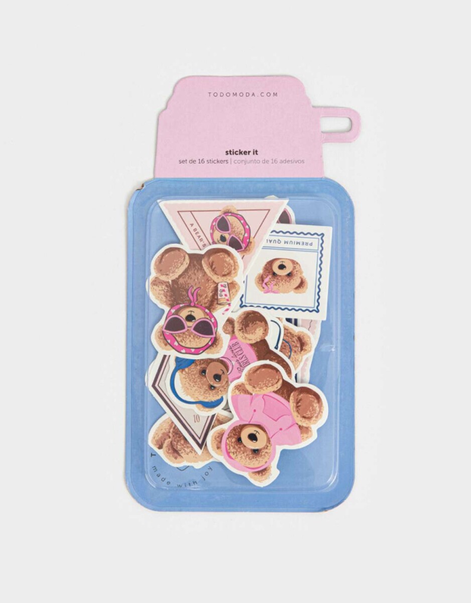 Set De Stickers Teddy - Combinacion Multicolor 