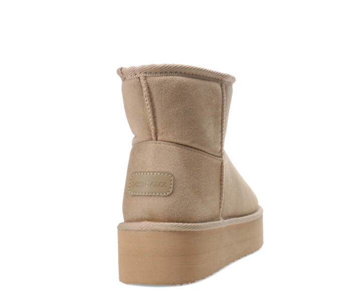 Botas de Mujer Miss Carol Pantu Uma Con Plataforma Beige Claro