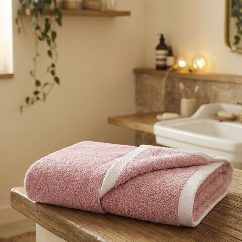 Toalla Baño Uni Felpa Dohler 100% Algodón 70 x 140 cm ROSA