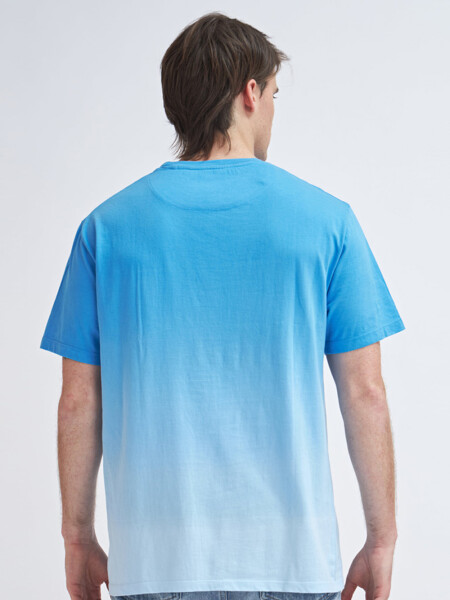 Camiseta manga corta tye dye Turquesa