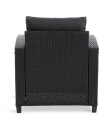 Sillón de exterior AGERMOSE negro Sillón de exterior AGERMOSE negro