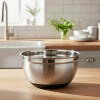 Bowl acero inox 17 cm base silicona negra PRISMA Bowl acero inox 17 cm base silicona negra PRISMA
