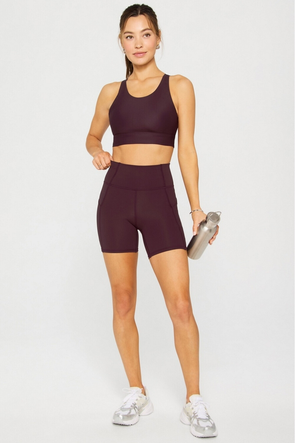 Short Oasis High-Waisted Short 6 Mujer Oxblood