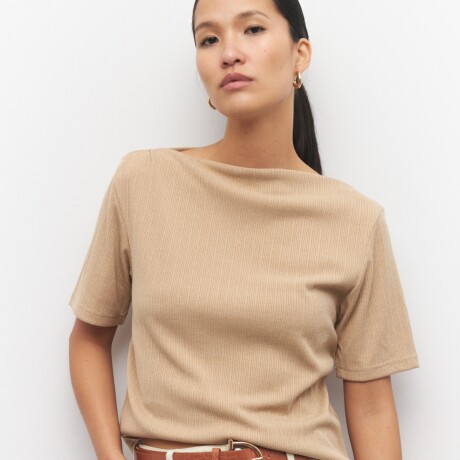 REMERA MORENA Beige Melange