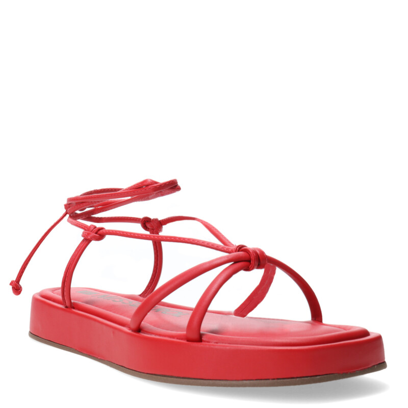 Sandalias de Mujer Miss Carol SINF con tiras para atar Rojo