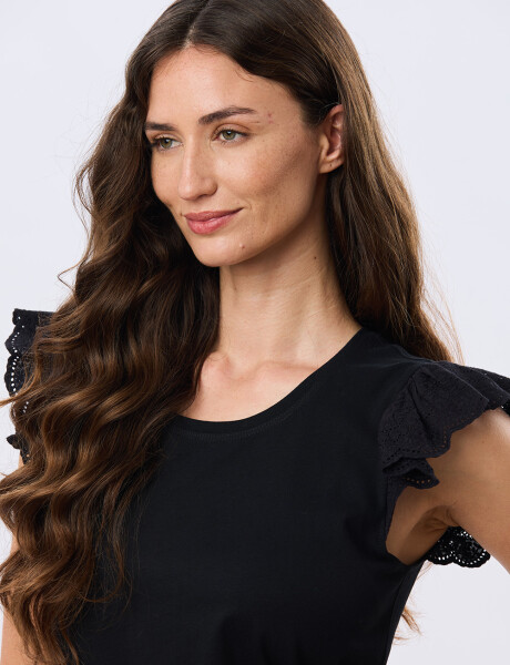 REMERA LISA DE ALGODÓN Negro