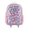 Mochila Trendy Unicornio C/Carro Rosado - Lila - Plateado