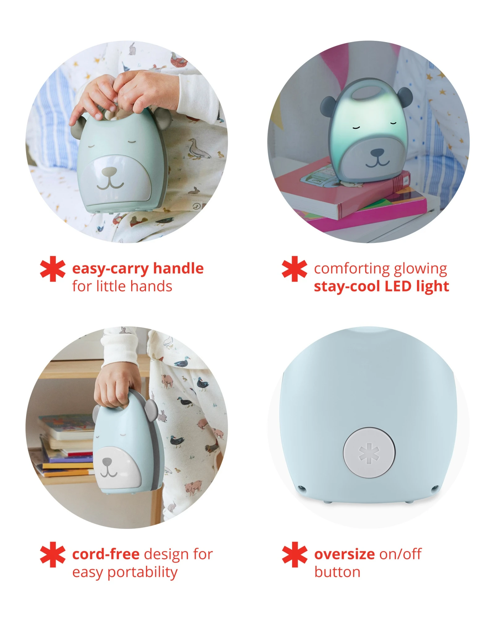 Luz nocturna portátil, diseño oso Luz nocturna portátil, diseño oso
