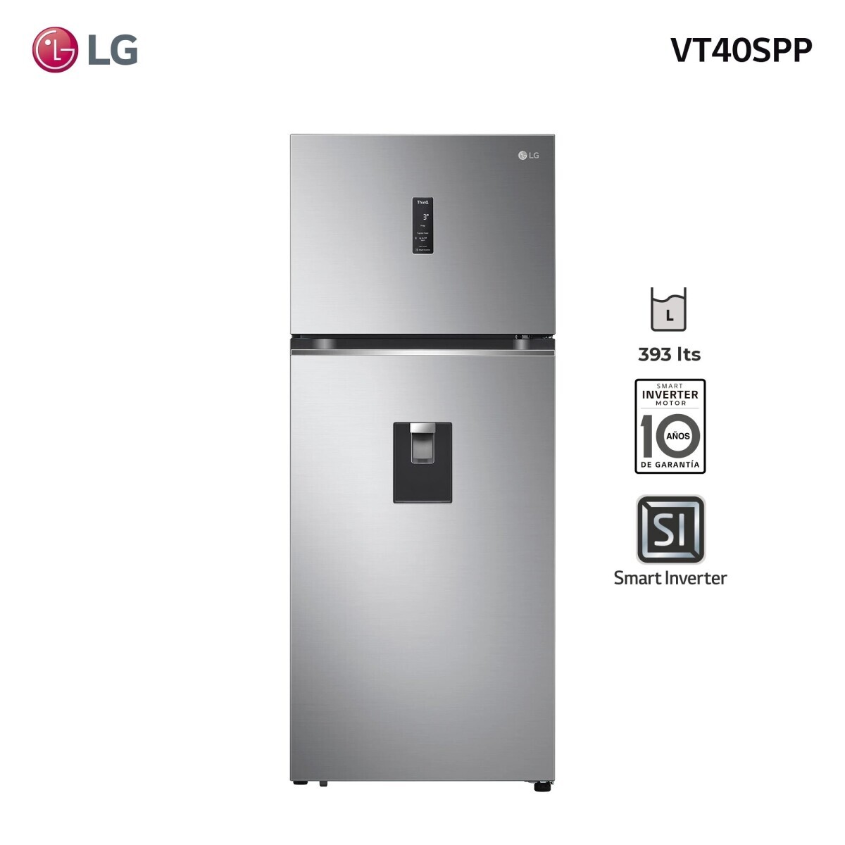 Refrigerador LG 393 lts VT40SPP1 con dispensador 